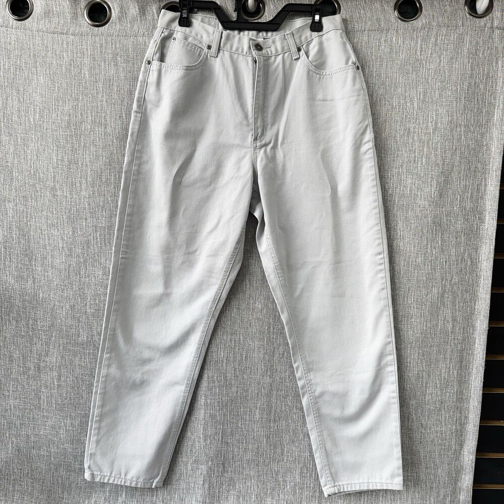 Liz Claiborne Lizwear Jeans Vintage Gray High Rise Tapered Leg Denim Pants Sz 14